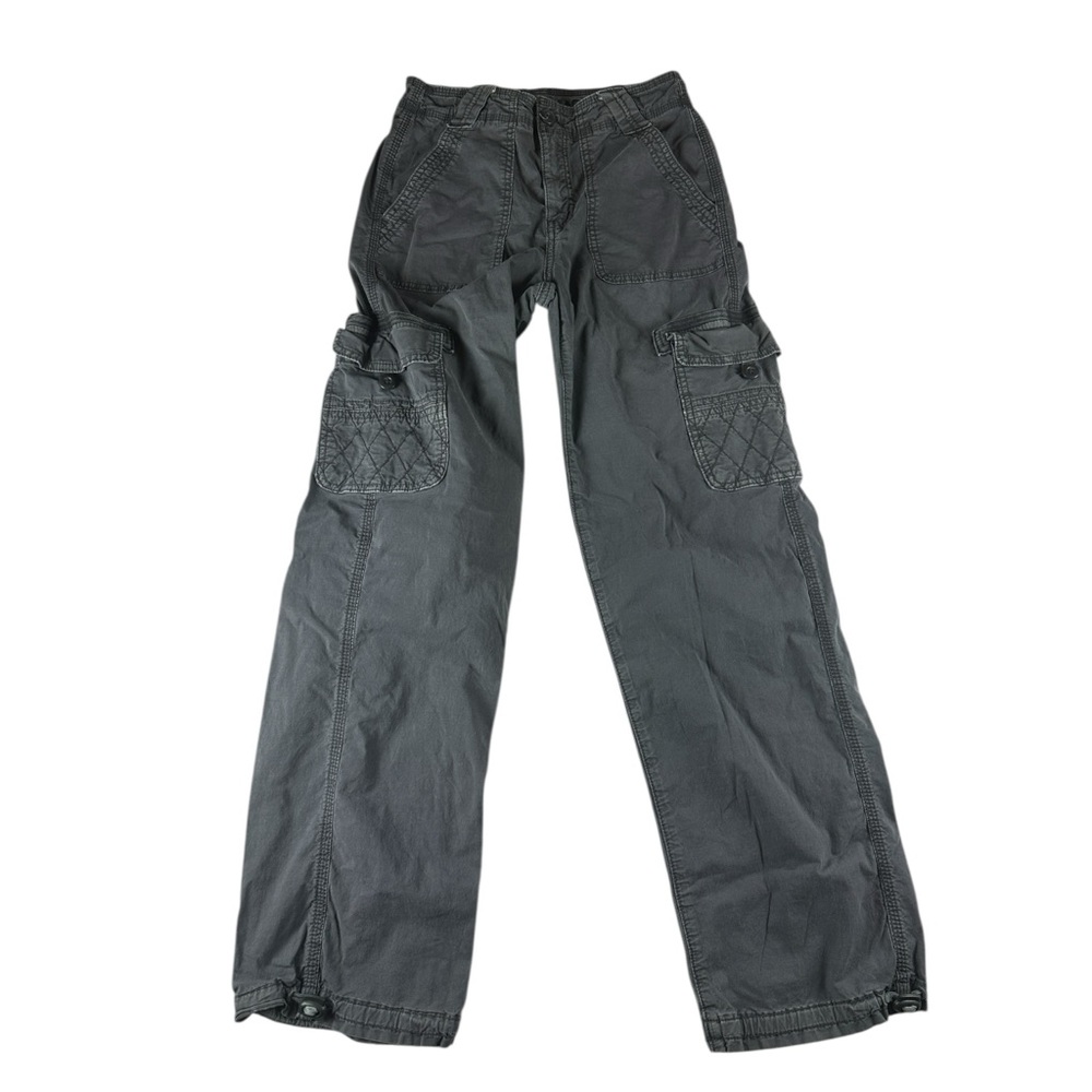 American Eagle Baggy Cargo Convertible Jogger with Bungee Hem Dark Grey Size 000
